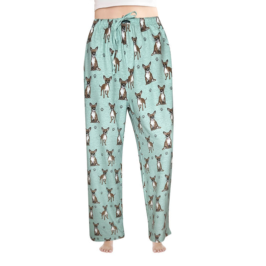 Chihuahua Pajama Bottoms - Unisex Cotton Blend PJs