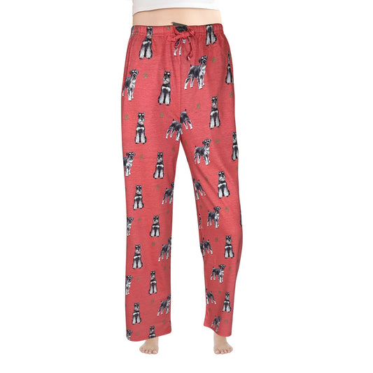Schnauzer Pajama Bottoms - Unisex Cotton Blend PJs