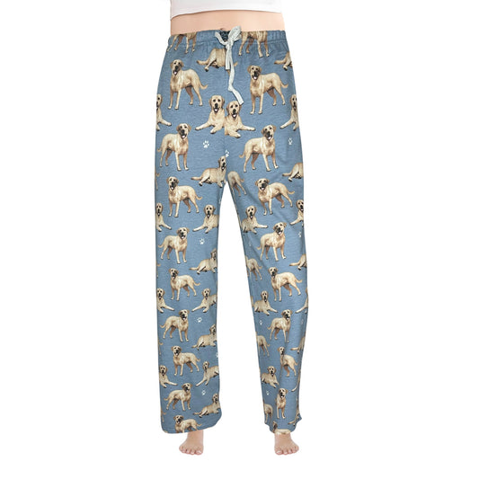 Labrador Yellow Pajama Bottoms - Unisex Cotton Blend PJs