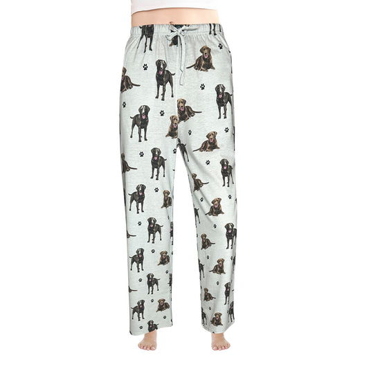Labrador Chocolate Pajama Bottoms - Unisex Cotton Blend PJs