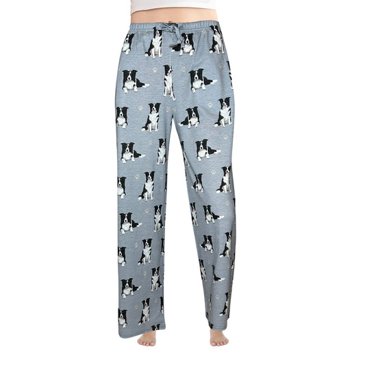 Border Collie Pajama Bottoms - Unisex Cotton Blend PJs