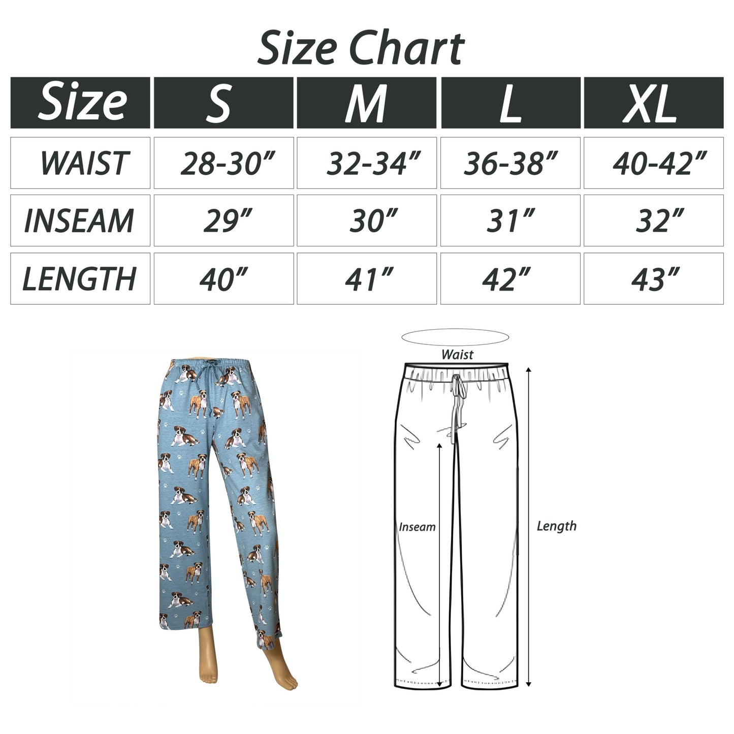 Boxer Pajama Bottoms - Unisex Cotton Blend PJs