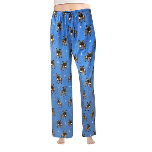 French Bulldog Pajama Bottoms - Unisex Cotton Blend PJs