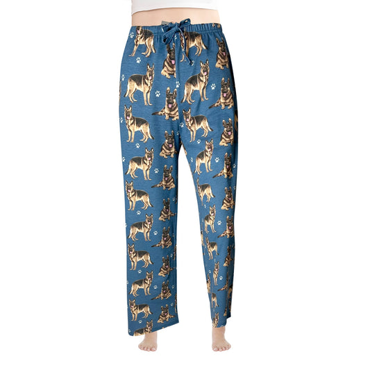 German Shepherd Pajama Bottoms - Unisex Cotton Blend PJs