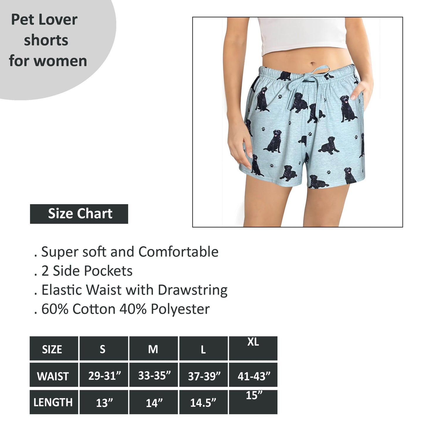Labrador Black Shorts