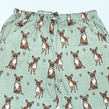 Chihuahua Pajama Bottoms - Unisex Cotton Blend PJs