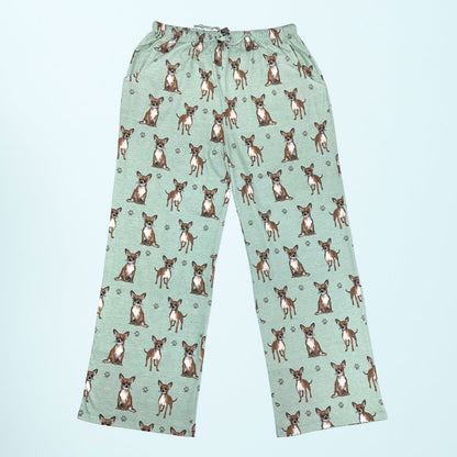 Chihuahua Pajama Bottoms - Unisex Cotton Blend PJs