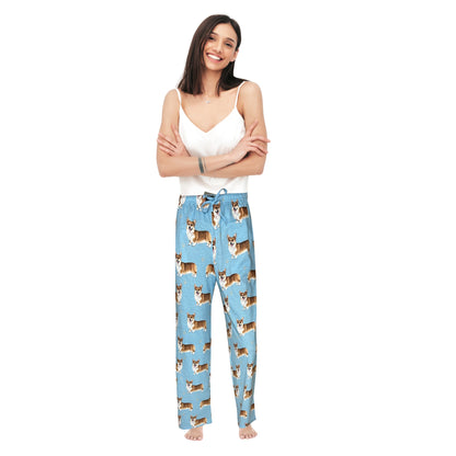 Welsh Corgi Pajama Bottoms - Unisex Cotton Blend PJs