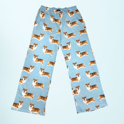 Welsh Corgi Pajama Bottoms - Unisex Cotton Blend PJs