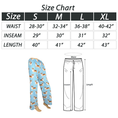 Welsh Corgi Pajama Bottoms - Unisex Cotton Blend PJs
