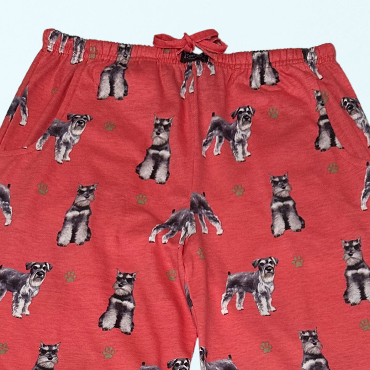 Schnauzer Pajama Bottoms - Unisex Cotton Blend PJs
