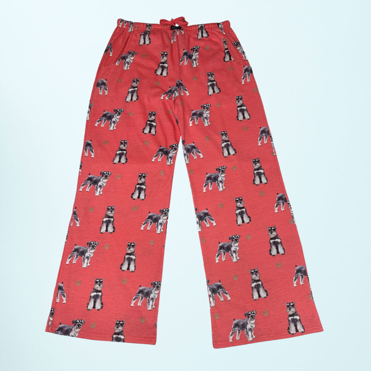Schnauzer Pajama Bottoms - Unisex Cotton Blend PJs