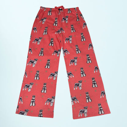 Schnauzer Pajama Bottoms - Unisex Cotton Blend PJs