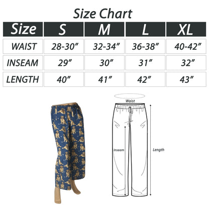 Golden Retriever Pajama Bottoms - Unisex Cotton Blend PJs