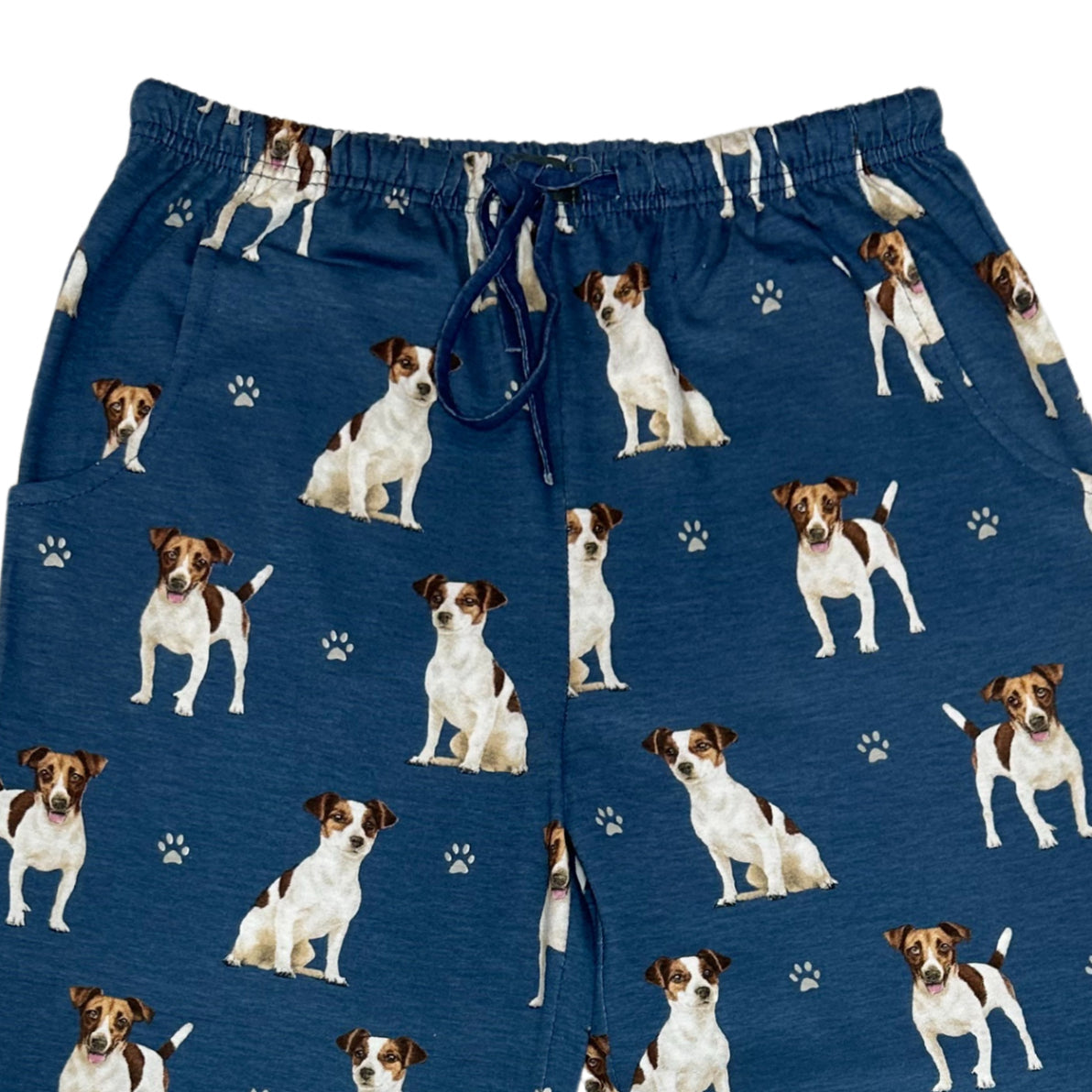 Jack Russell Pajama Bottoms - Unisex Cotton Blend PJs