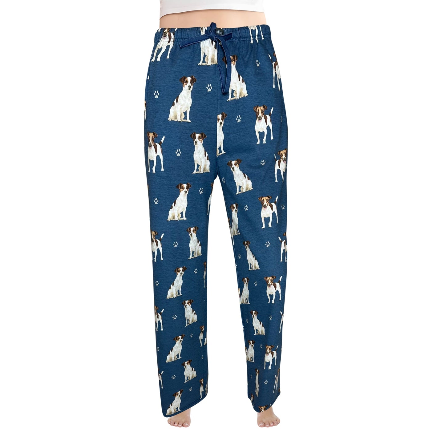 Jack Russell Pajama Bottoms - Unisex Cotton Blend PJs
