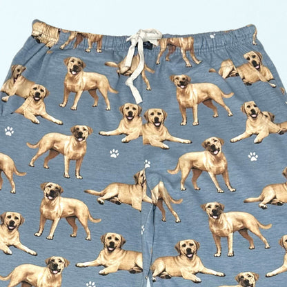 Labrador Yellow Pajama Bottoms - Unisex Cotton Blend PJs