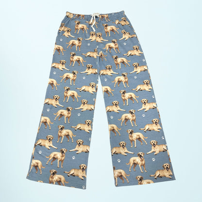 Labrador Yellow Pajama Bottoms - Unisex Cotton Blend PJs