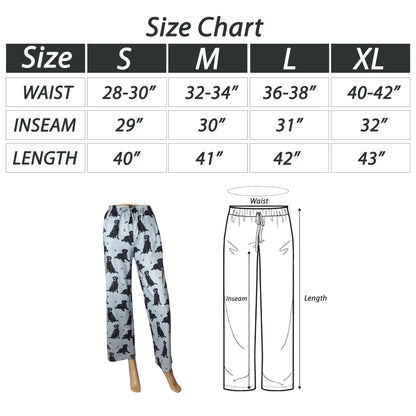 Labrador Black Pajama Bottoms - Unisex Cotton Blend PJs