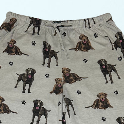 Labrador Chocolate Pajama Bottoms - Unisex Cotton Blend PJs