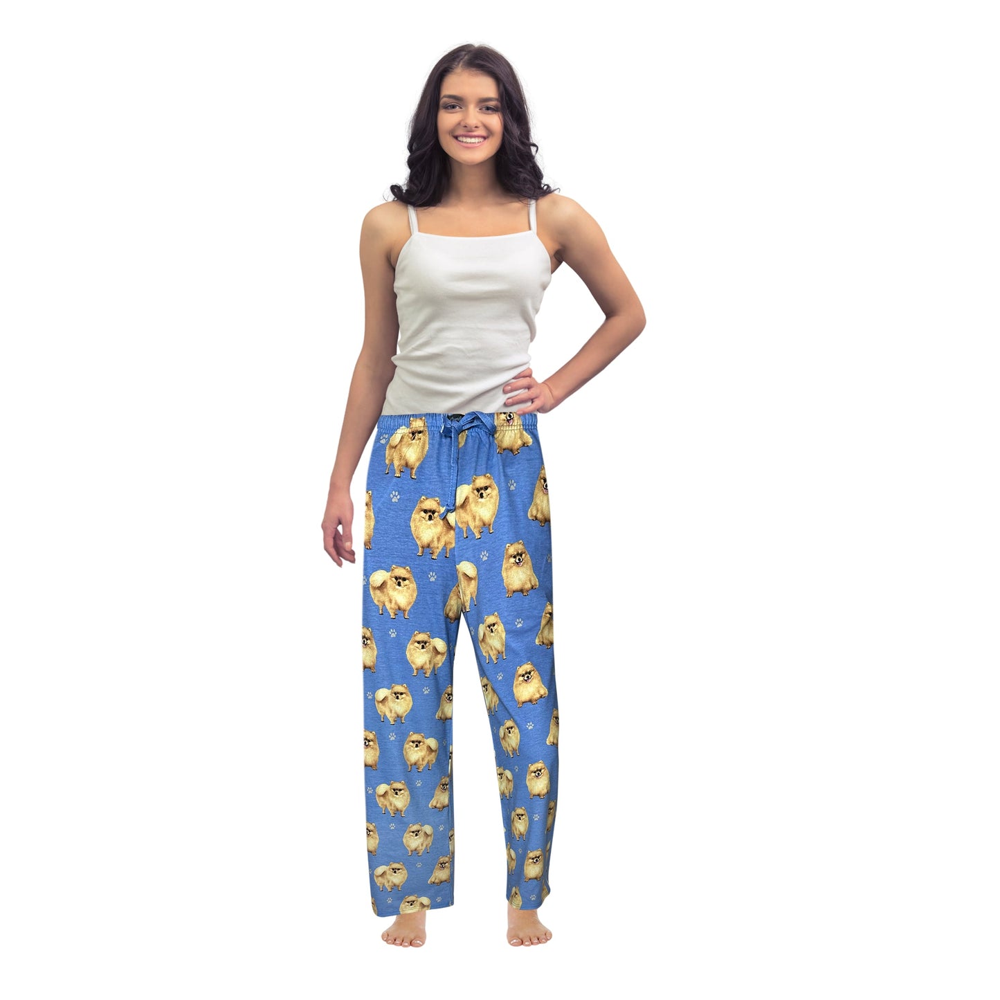 Pomeranian Pajama Bottoms - Unisex Cotton Blend PJs