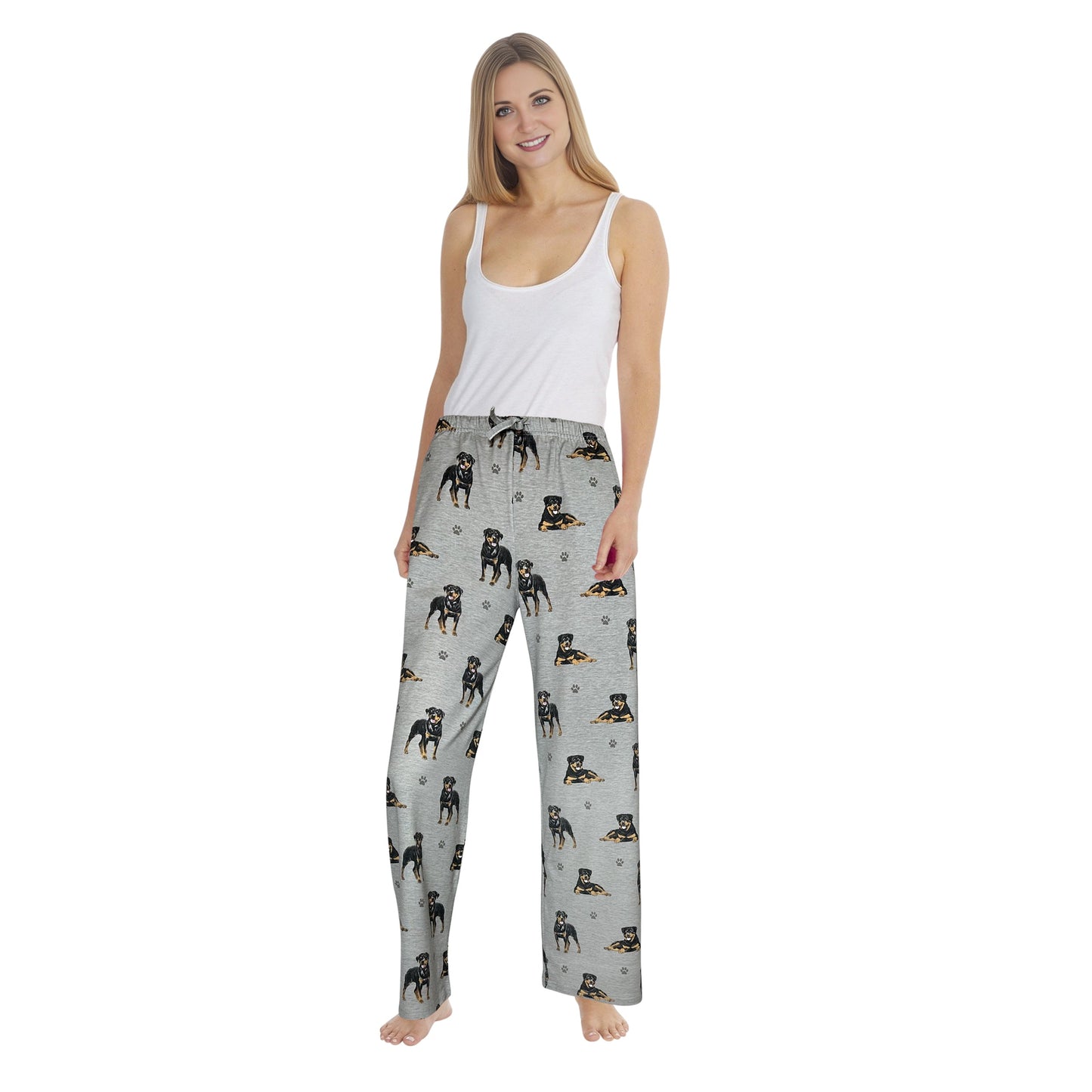 Rottweiler Pajama Bottoms - Unisex Cotton Blend PJs