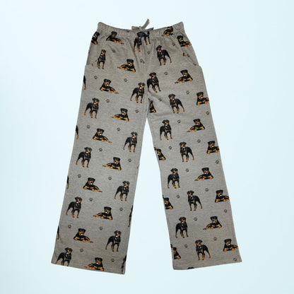 Rottweiler Pajama Bottoms - Unisex Cotton Blend PJs