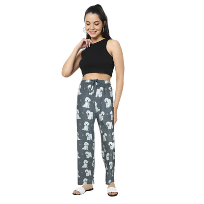 Bichon Frise Pajama Bottoms - Unisex Cotton Blend PJs