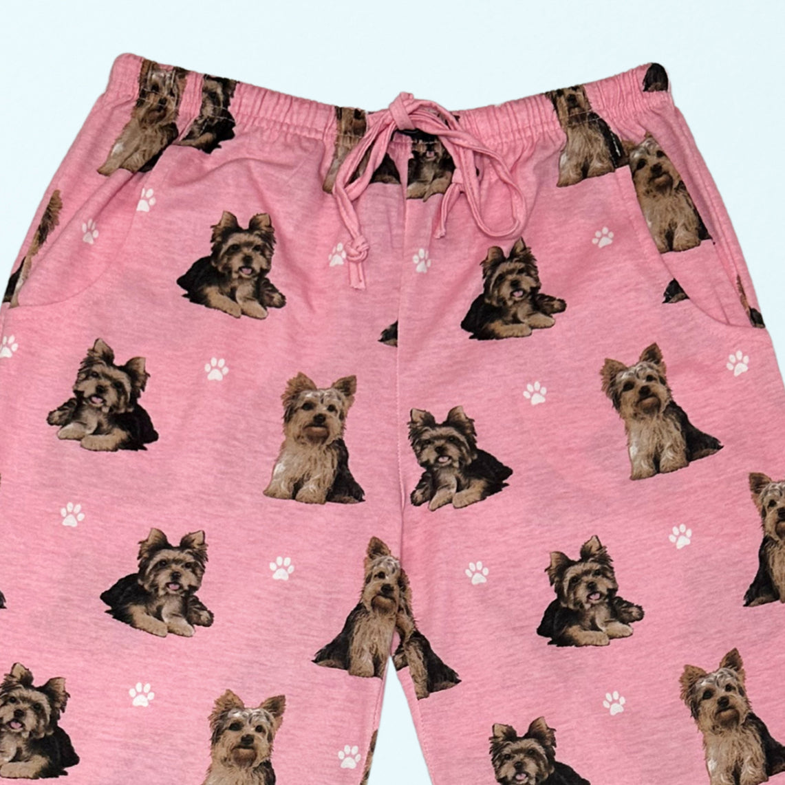 Yorkie Pajama Bottoms - Unisex Cotton Blend PJs