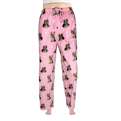 Yorkie Pajama Bottoms - Unisex Cotton Blend PJs