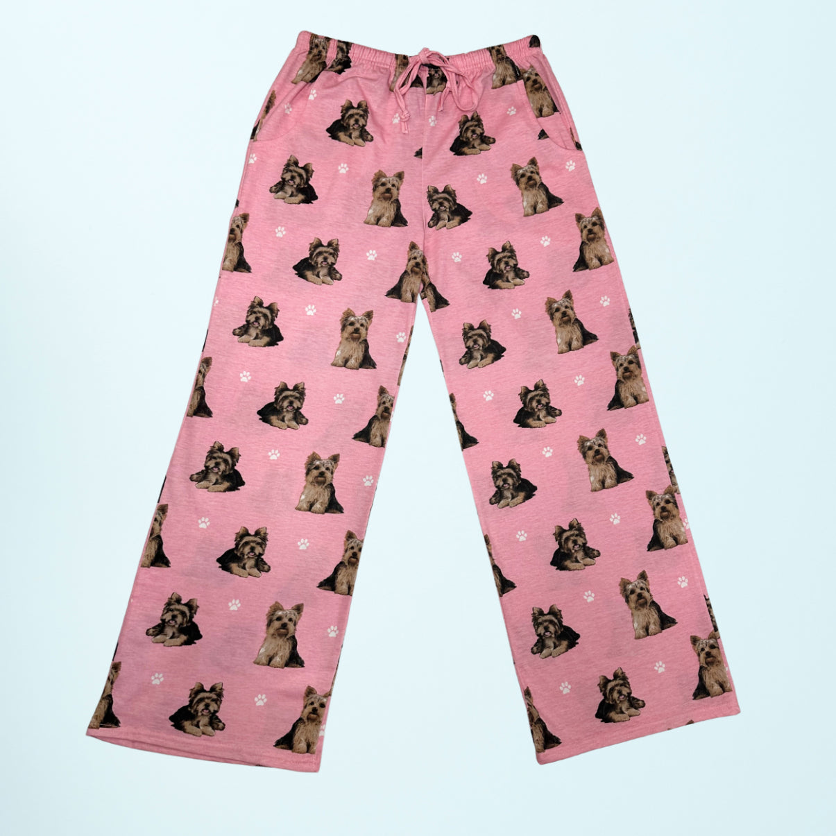 Yorkie Pajama Bottoms - Unisex Cotton Blend PJs