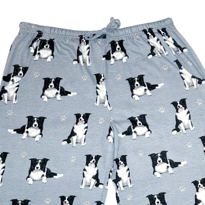 Border Collie Pajama Bottoms - Unisex Cotton Blend PJs