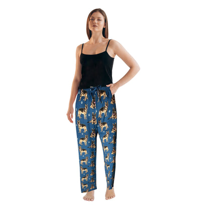 German Shepherd Pajama Bottoms - Unisex Cotton Blend PJs