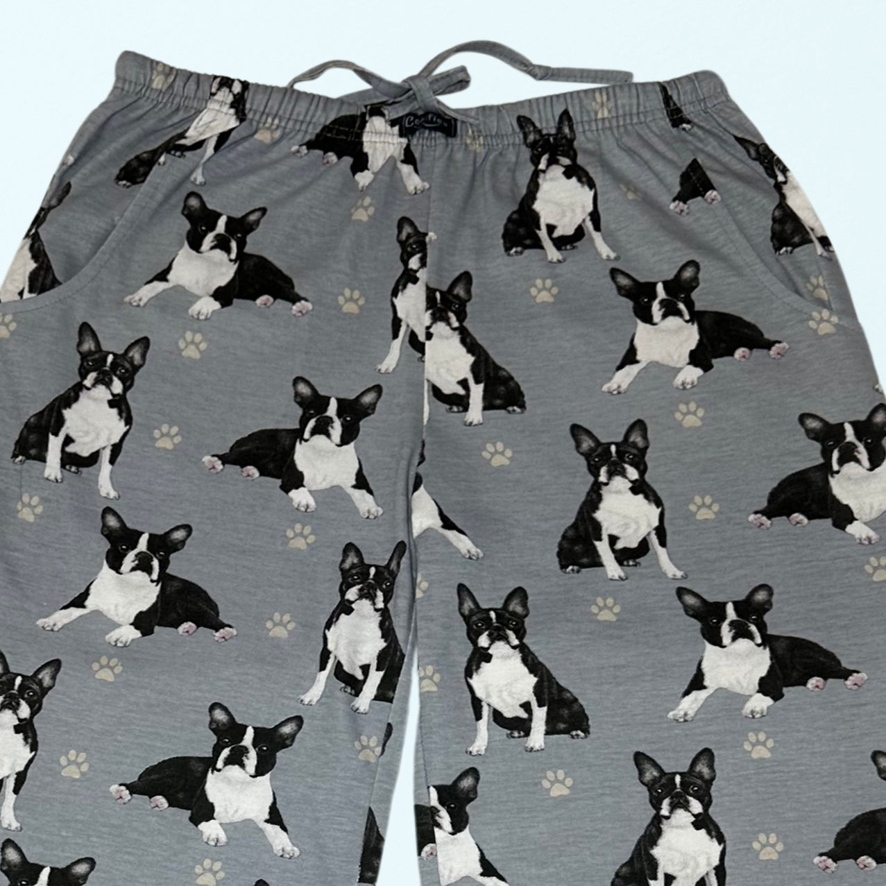 Boston Terrier Pajama Bottoms - Unisex Cotton Blend PJs
