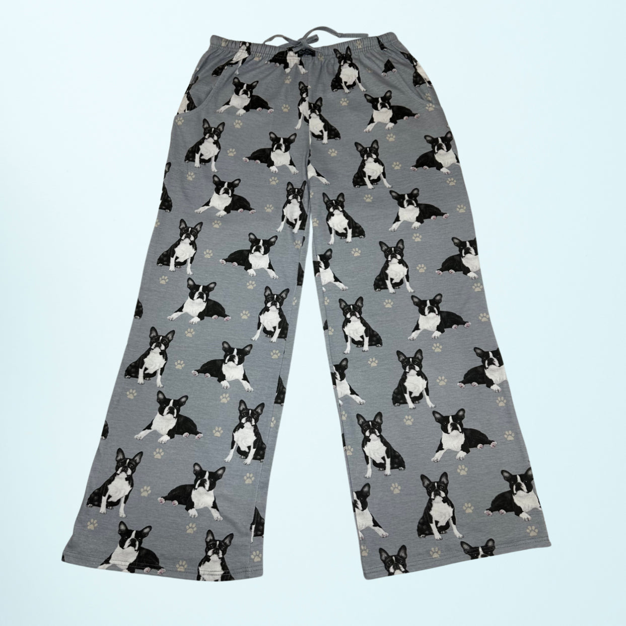 Boston Terrier Pajama Bottoms - Unisex Cotton Blend PJs
