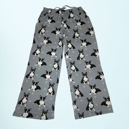 Boston Terrier Pajama Bottoms - Unisex Cotton Blend PJs