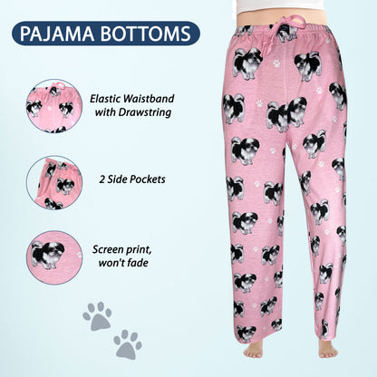 Shih Tzu Pajama Bottoms - Unisex Cotton Blend PJs