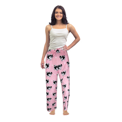Shih Tzu Pajama Bottoms - Unisex Cotton Blend PJs